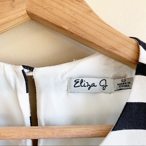 Eliza J stripe fit and flare cocktail RELISTED - Picture 5 of 13